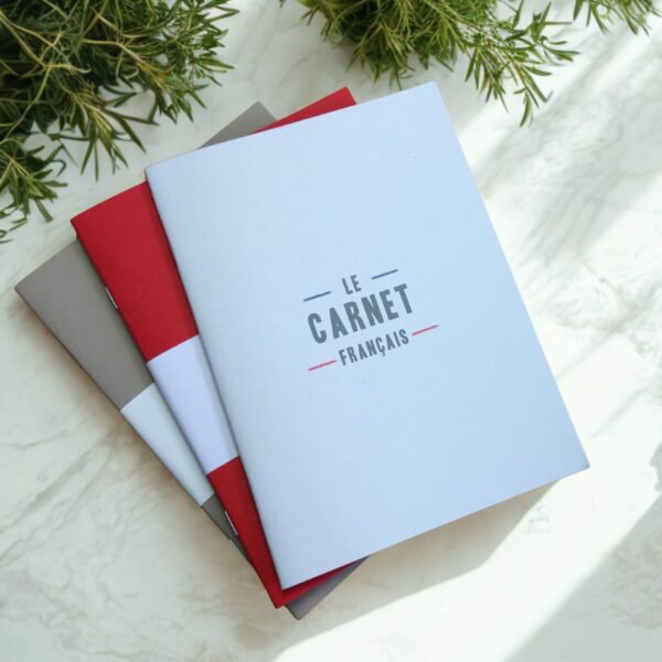 Carnet fabriqué en France Colégram, carnet français agrafé avec deux piques métal