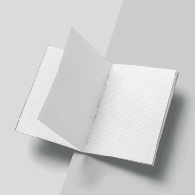 mockup carnet balancine ouvert