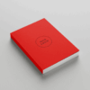 carnet rouge dos carré collé couché