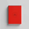 mockup carnet rouge personnalisable dos carré collé