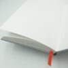 carnet metal et ruban orange