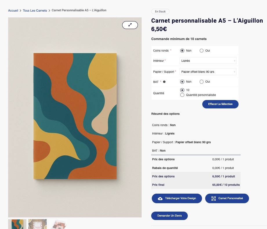 personnalisation carnet a5